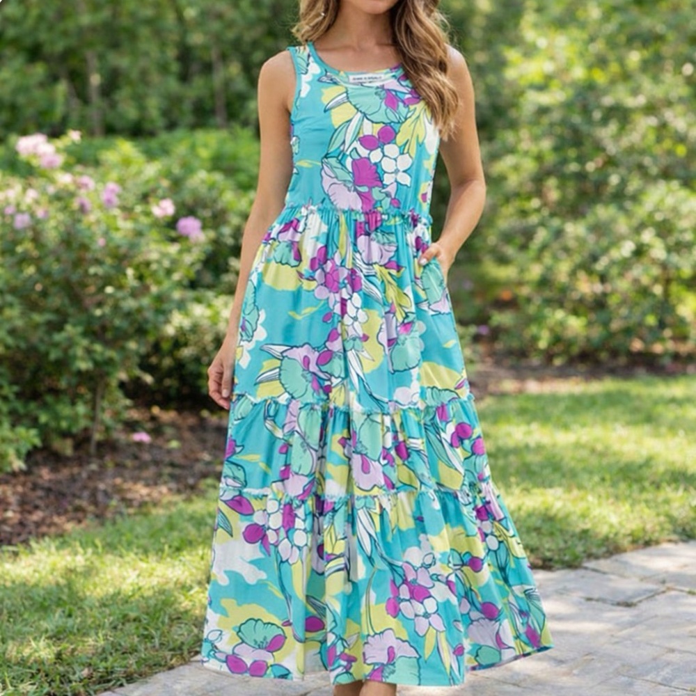 NWT Floral maxi dress from Emma & Michele, sleeveless